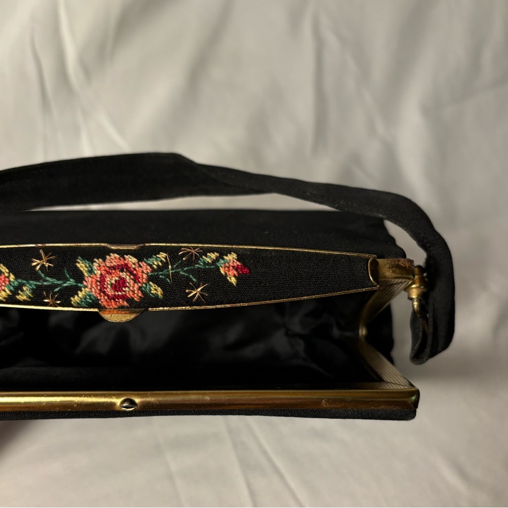 Vintage Cross-stitch Flower Handbag